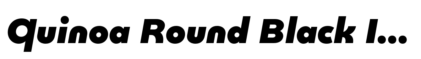 Quinoa Round Black Italic